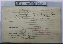 캐나다 1934년 지폐 생산을 위해서 도안과 다이 (Engraving of Die)에 관한 내용을 주고 받은 편지 PMG 인증