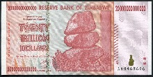 짐바브웨 2008년 20조 달러 미사용